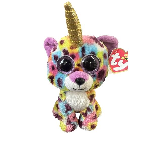 Ty Beanie Boos 6" Giselle the Leopard Unicorn 2021 Bean Bag Plush No Tag - Picture 1 of 9